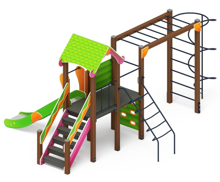 ЛУКОМОРЬЕ детский игровой комплекс ДИК 2.25.05-01.С (Н=1200)