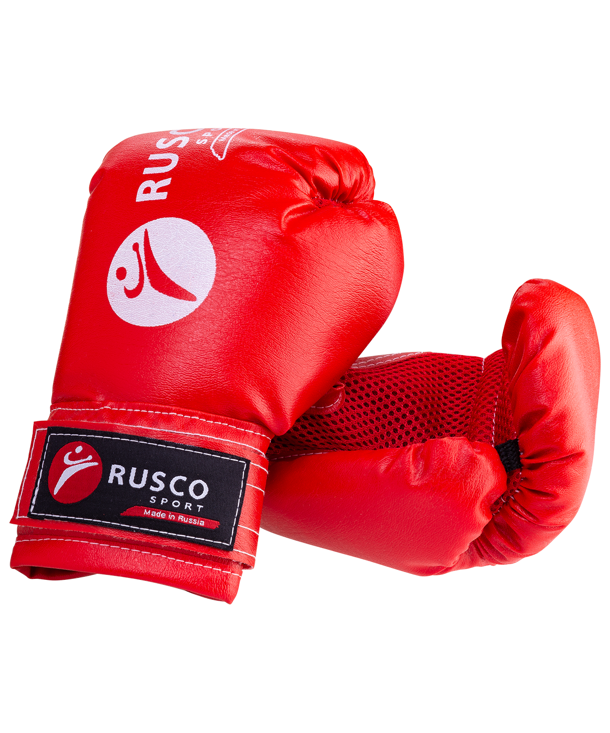 Набор для бокса Rusco, 6oz, кожзам, красный