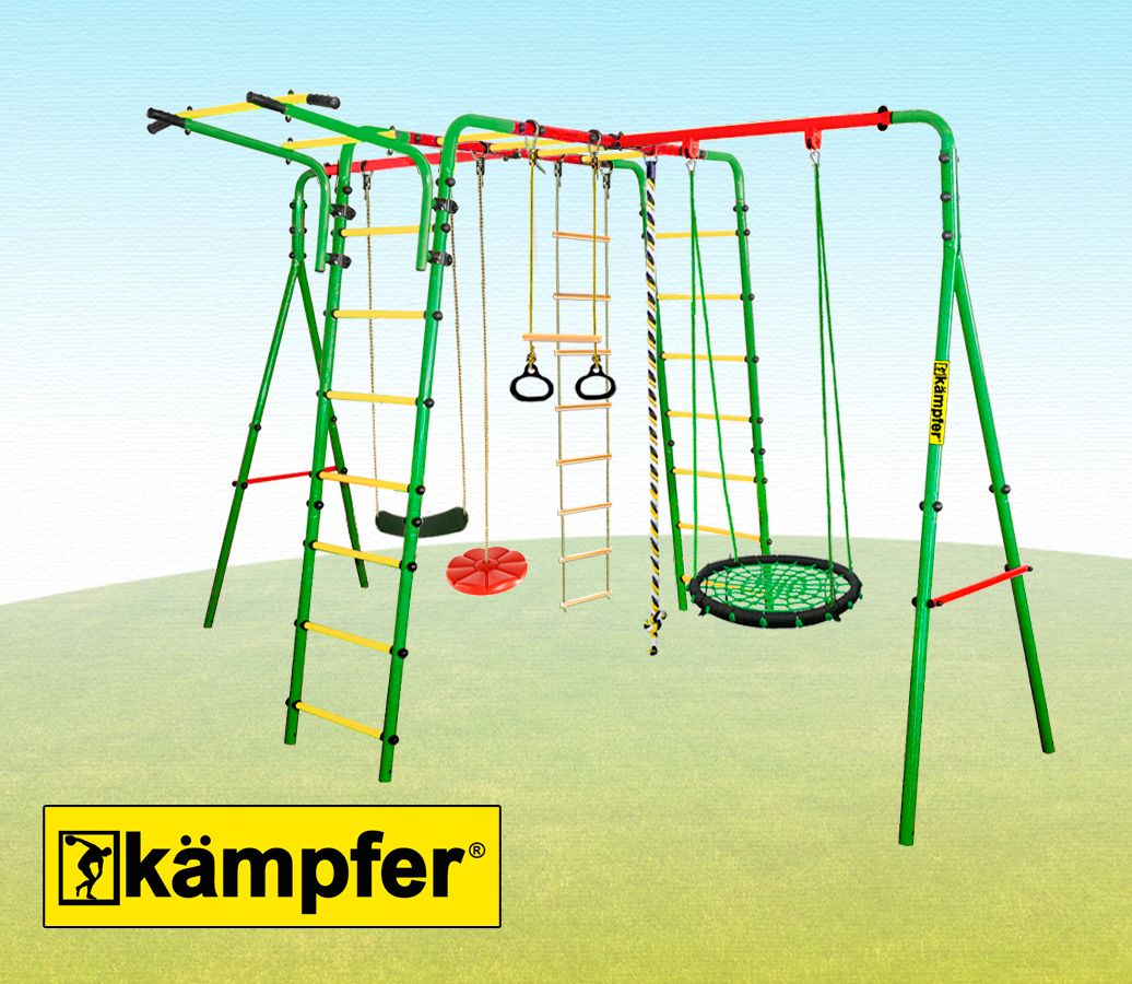 Спортивно-игровой комплекс Kampfer Wunder (Гнездо малое зеленое (красная лиана))