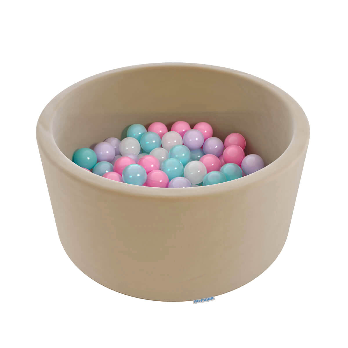 Сухой бассейн EASY Romana ДМФ-МК-02.53.03 (бежевый с серыми шариками, 150 шт.)