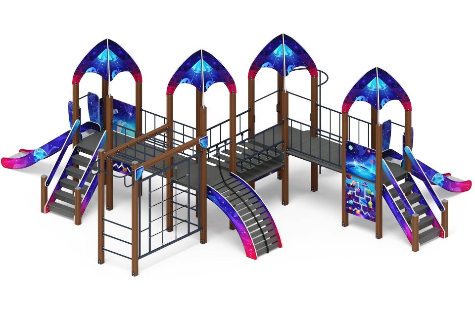 КОСМОПОРТ детский игровой комплекс ДИК 2.14.07-12 (H=1200)