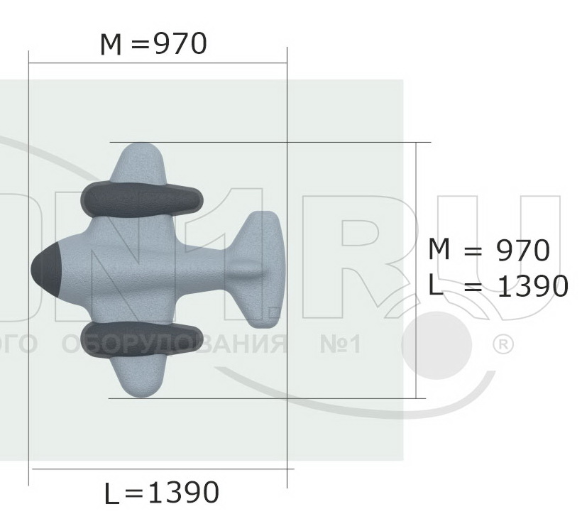 Резиновая 3D-фигура ZION Беспилотник (для парков и детских площадок)