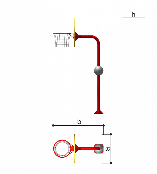 Щит с кольцом для мяча Romana 057.94.00