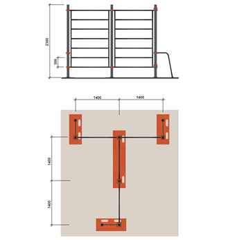 W-1.5. Модуль шведских стенок мобильный