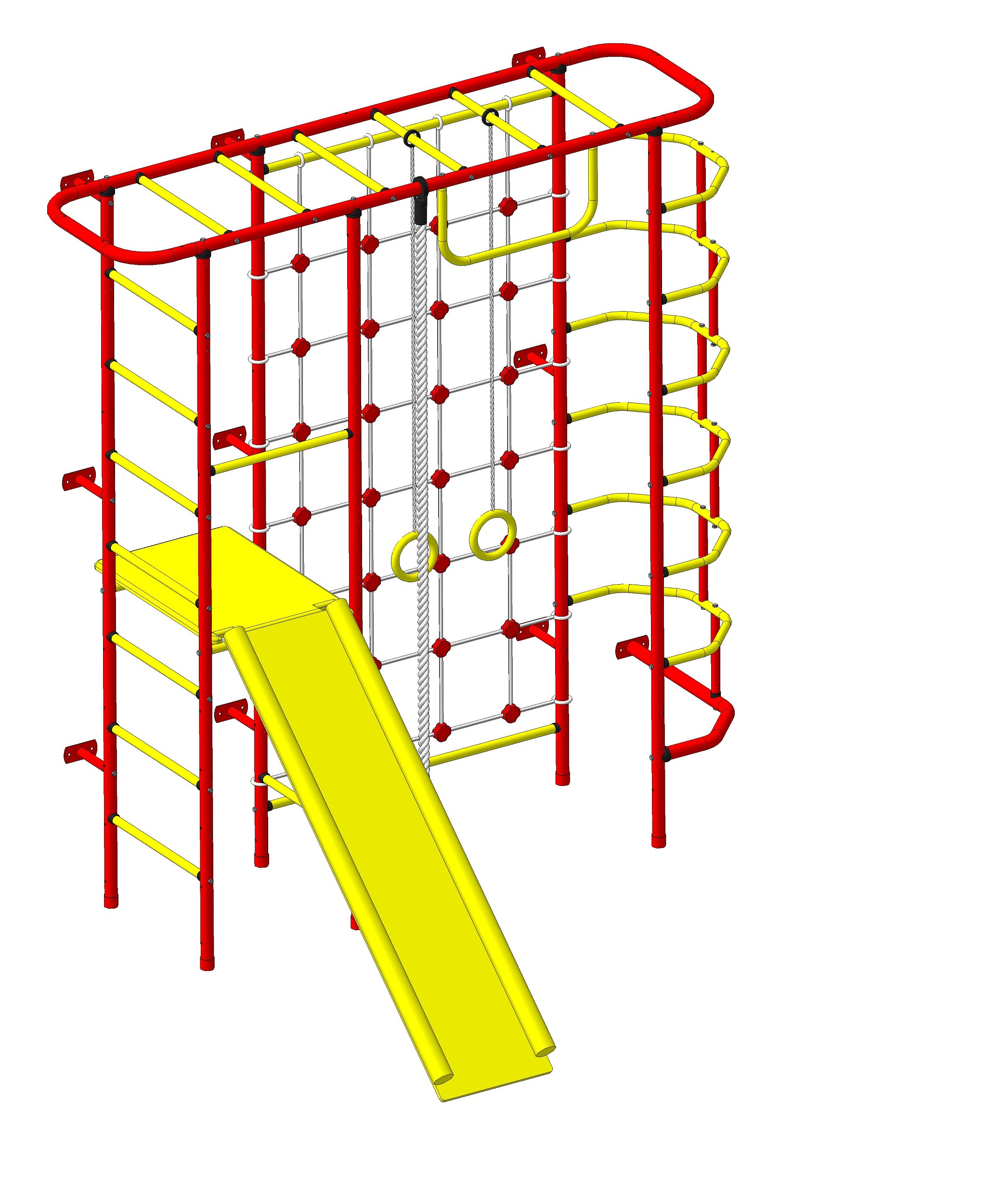 Спортивно-игровой комплекс Пионер С7СМ пурпурно/жёлтый