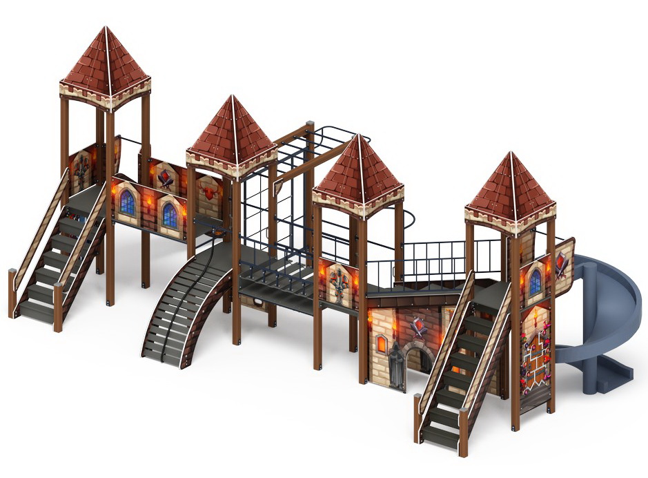 ЗАМОК детский игровой комплекс ДИК 2.18.10-02 (H=1500, H=2000)