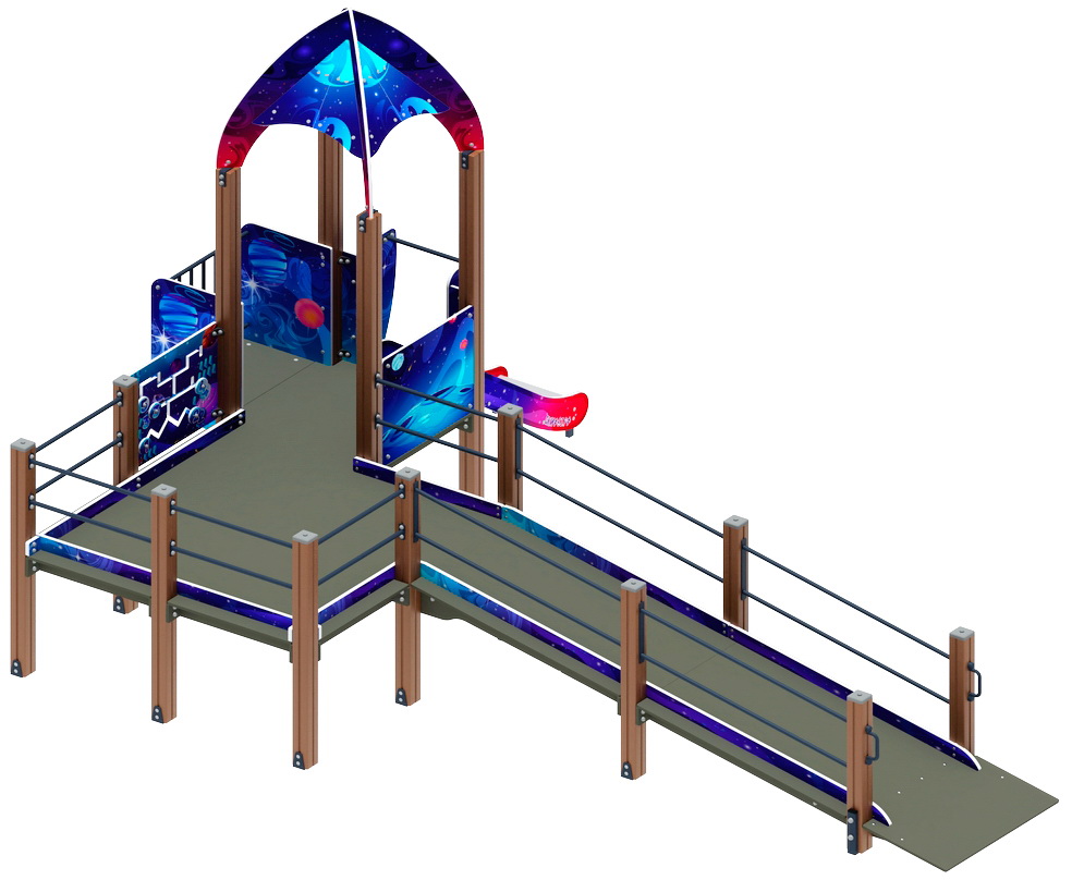 Детский спортивный комплекс ЗАБОТА КОСМОПОРТ (H=750) ДОВ 20.14.03-01