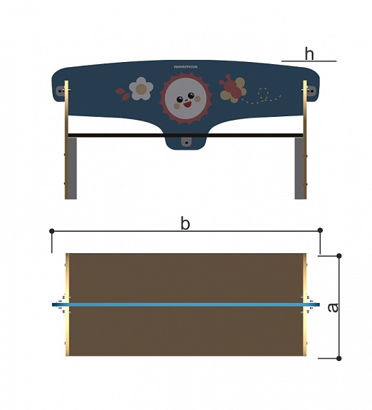 Скамья двусторонняя Romana 302.18.00-02