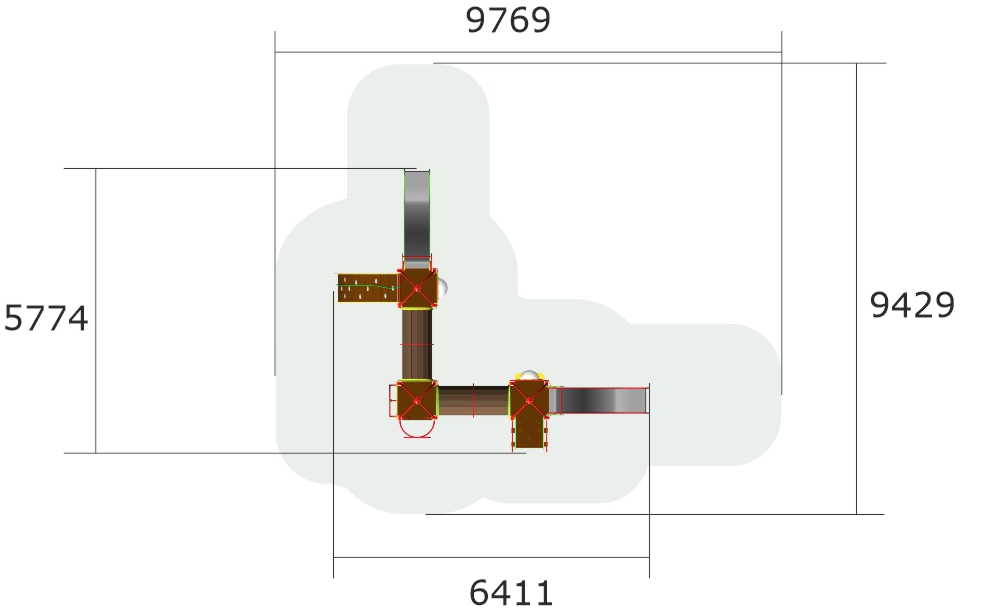 Детский игровой комплекс ZION Черный носорог (КД009)