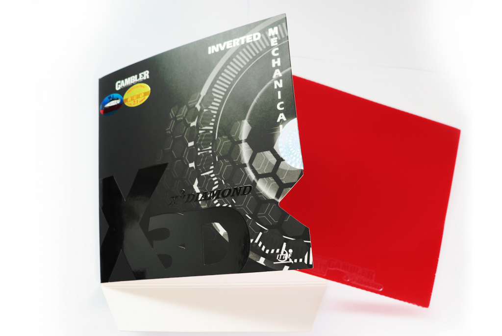 Накладка на ракетку для настольного тенниса GAMBLER X3d hard 2,1 red