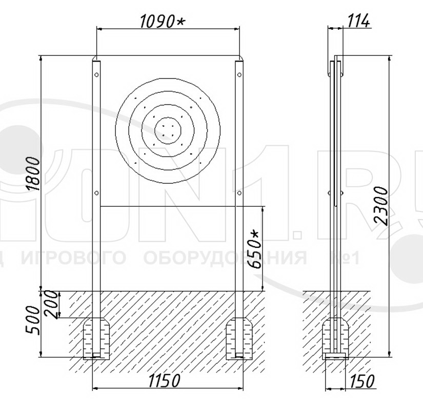 Стенка ZION для метания мяча М1 (СЭ156)