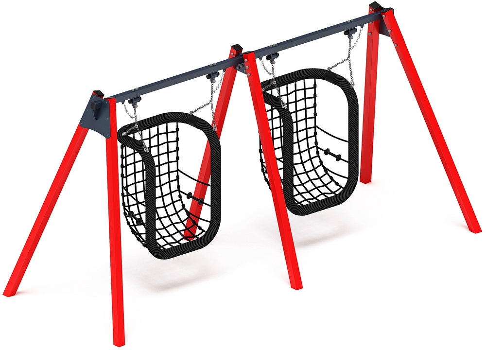 Качели М2 двойные ИО 12.М.08.08.01-01 (красный)