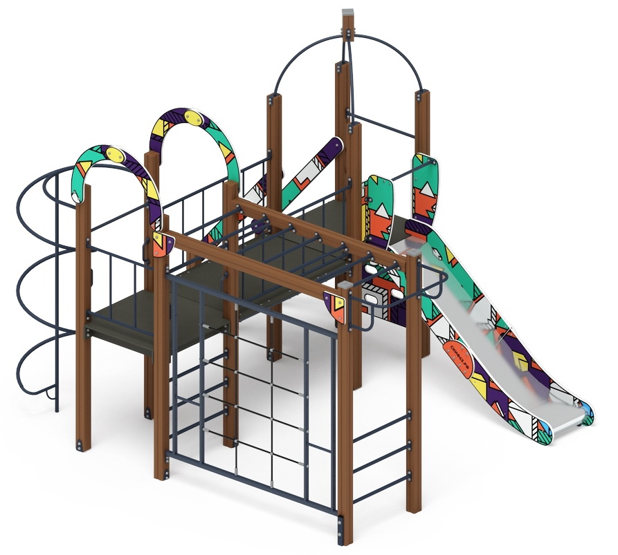 НАВИНА (Геометрия) детский игровой комплекс ДИК 2.09.04-02 (H=1200)