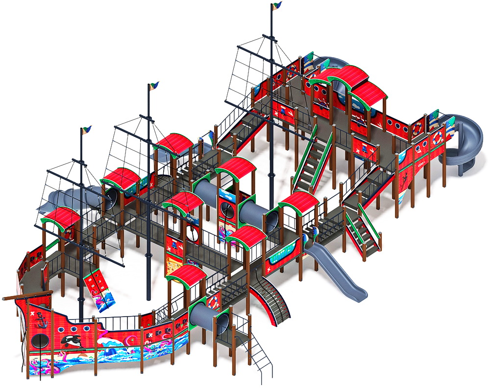 БАРКЕНТИНА детский игровой комплекс ДИК 2.03.3.06-10 (Н=1200, Н=1500, Н=2000)