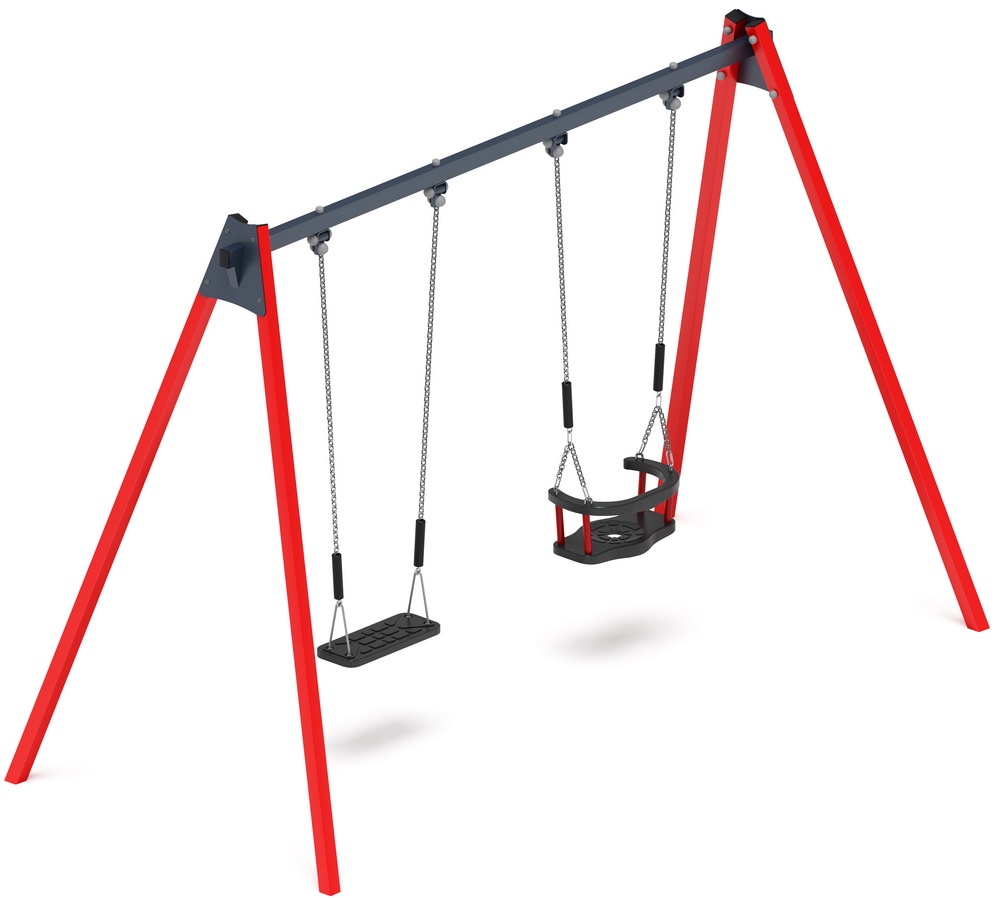 Качели М2 двойные ИО 12.М.01.03.03-01 (красный)