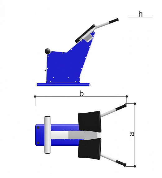 Тренажер уличный ДЛЯ СПИНЫ НАКЛОННЫЙ Romana 207.04.05
