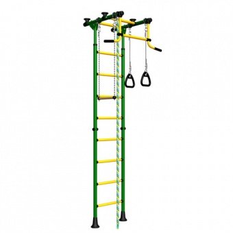 Детский спортивный комплекс ДСКМ "Комета-2" (ДСКМ-2-8.06.Г.490.01-111) обливные зелёно/жёлтый