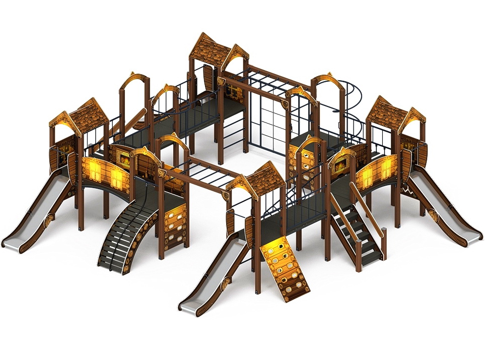 ОСТРОВ ДЕТСТВА (Эко) детский игровой комплекс ДИК 2.01.8.01-02 (Н=1200)