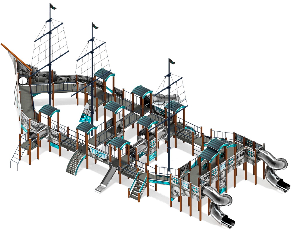 БАРКЕНТИНА детский игровой комплекс ДИК 2.03.3.06-22 (Н=1200, Н=1500, Н=2000)