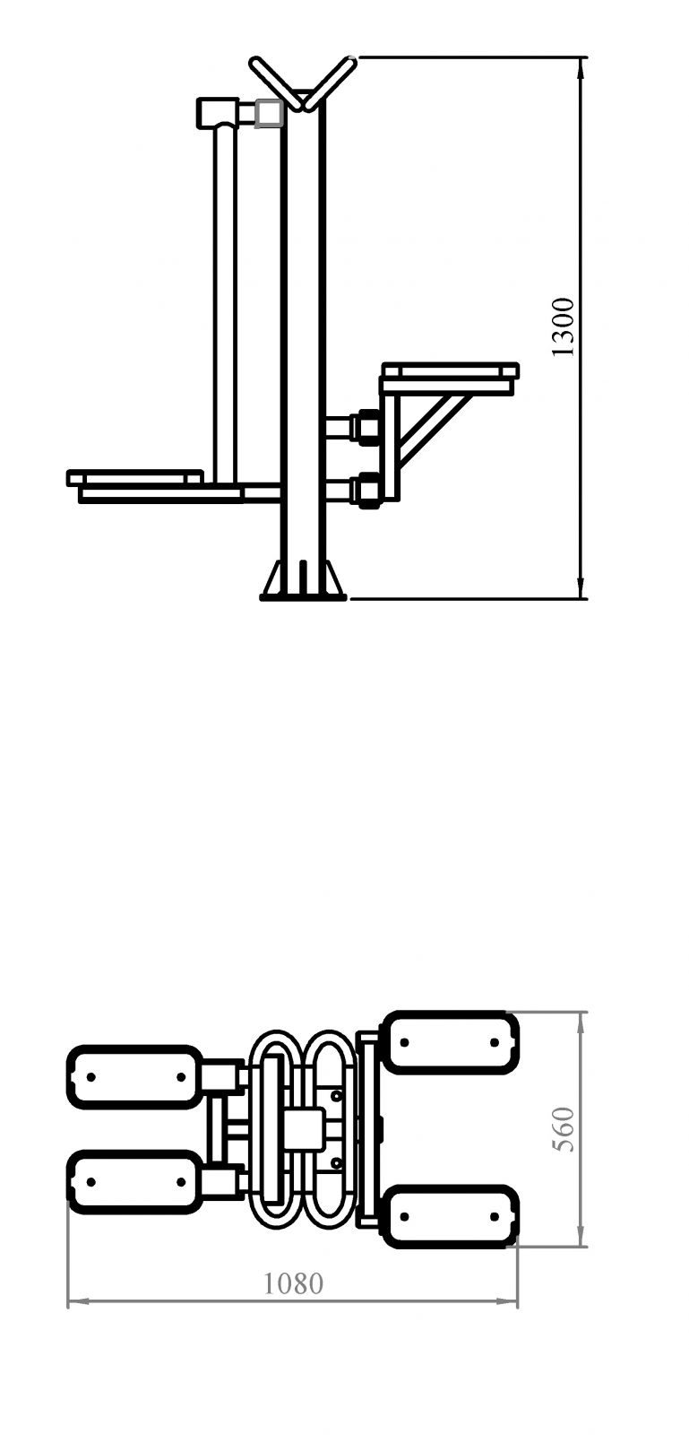 Уличный тренажер Степпер + хипс Air Gym YT90