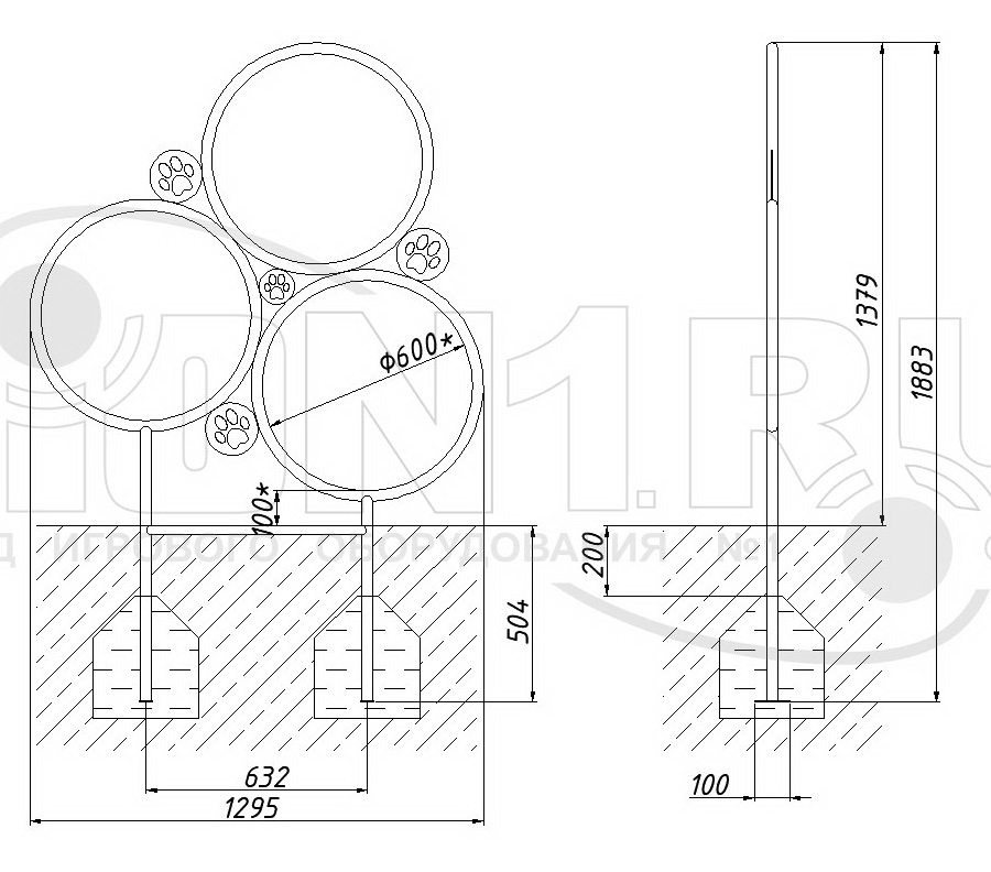 Кольца 1 ZION для собак (СПЛ008)