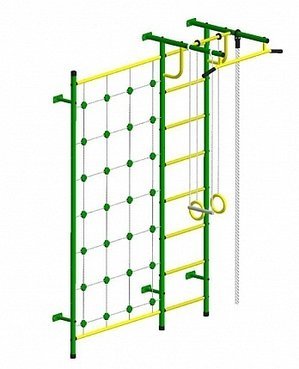 Детская шведская стенка Пионер С3СМ бело/серый