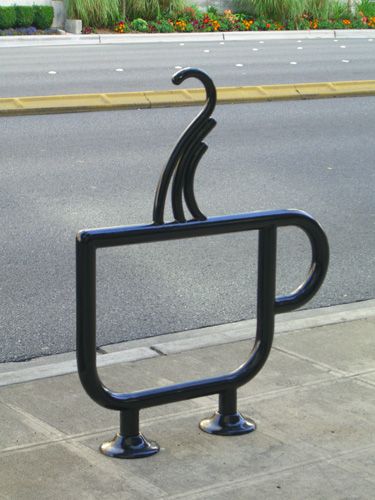 Велопарковка Чашка кофе, серый