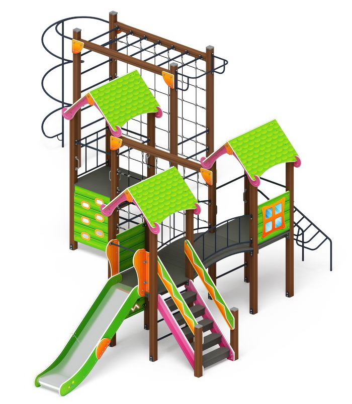 ЛУКОМОРЬЕ детский игровой комплекс ДИК 2.25.07-01.С (Н=1200)