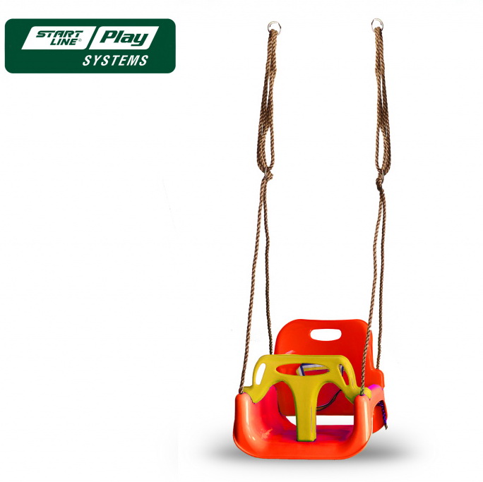 Cиденье для качели с фиксацией (красно-желтое) slp systems