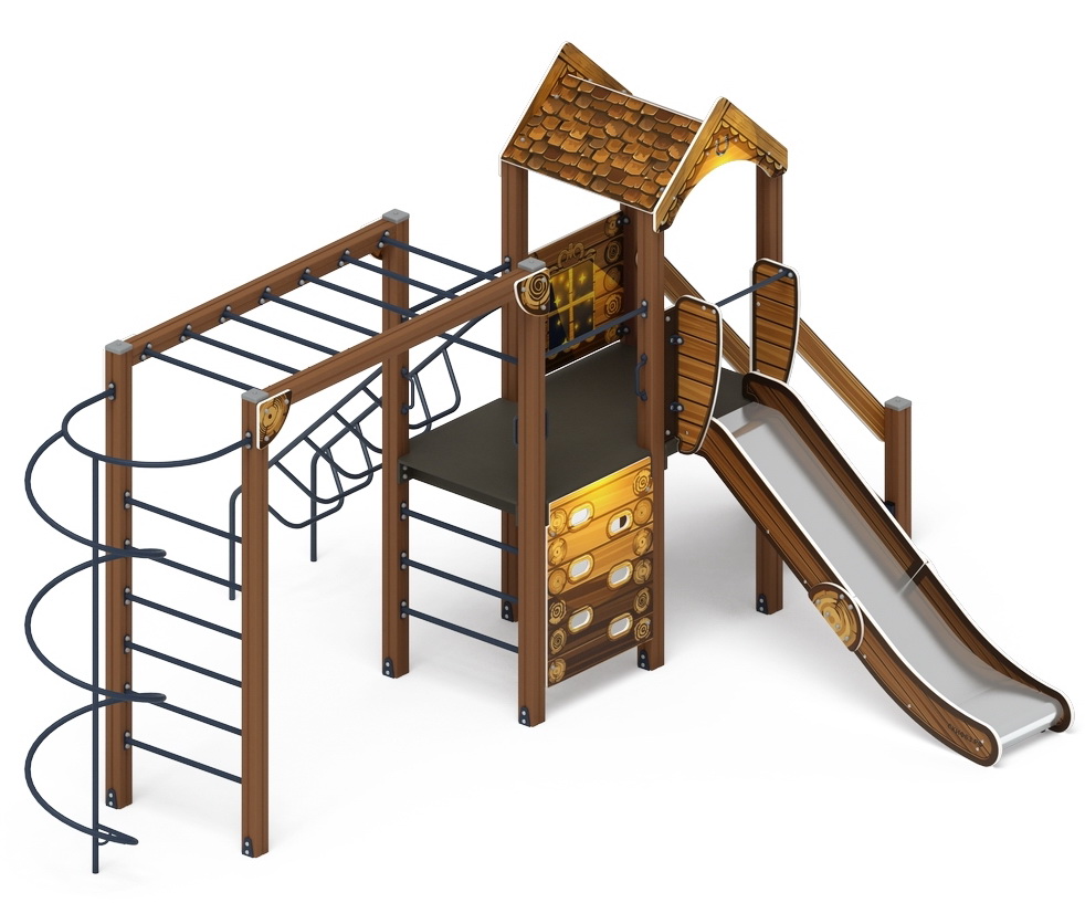 ИГРАЙТЕ С НАМИ (Эко) детский игровой комплекс ДИК 2.01.1.08-02 (Н=1200)