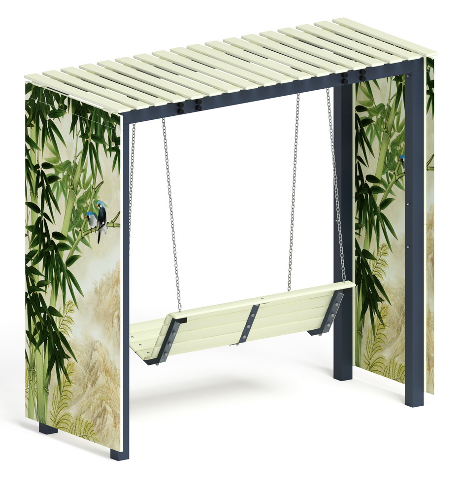 Пергола с качелями (Бамбук) МФ 78.06.01-03 /без поликарбоната/