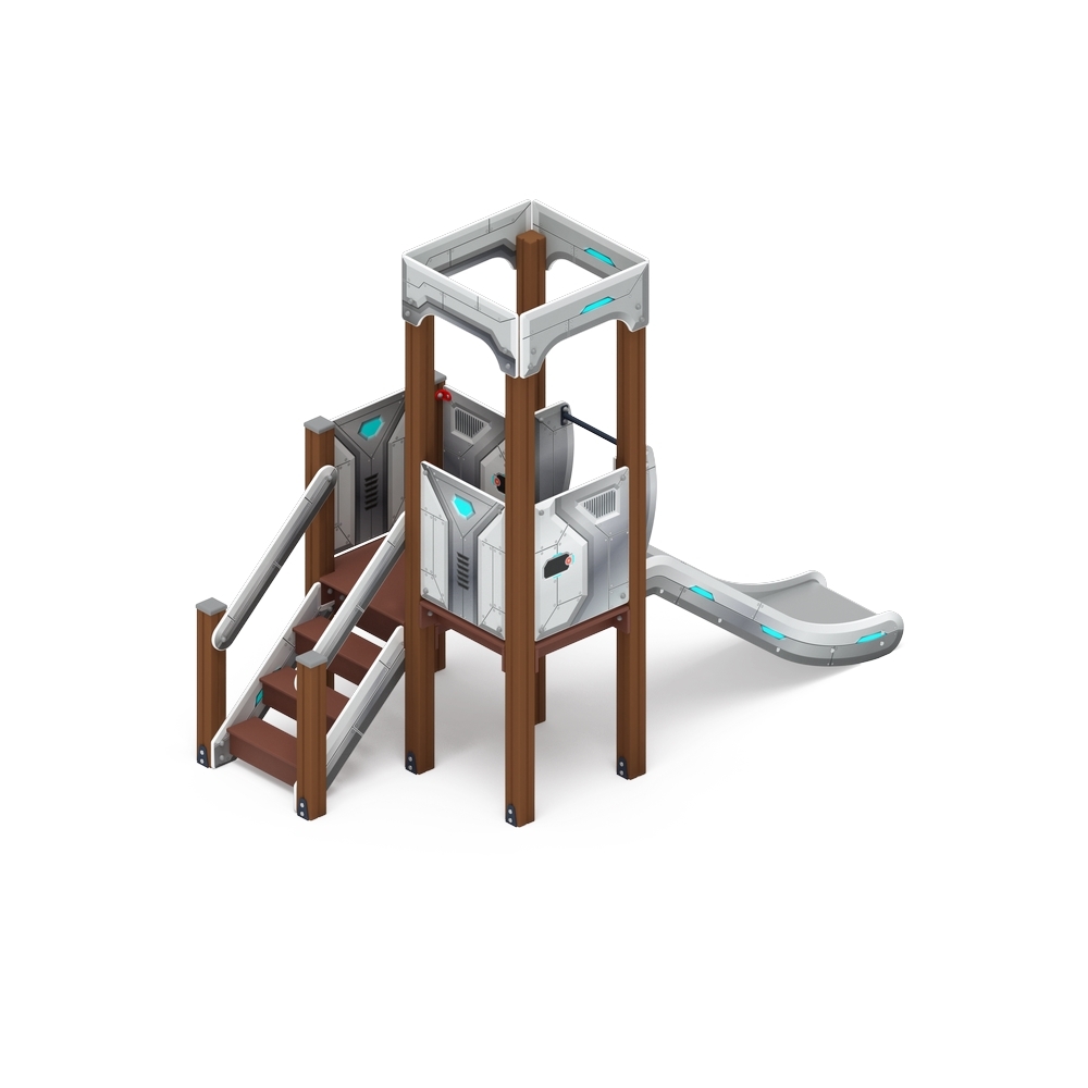 КОРОЛЕВСТВО (техно) детский игровой комплекс ДИК 1.15.01-02 (H=900)