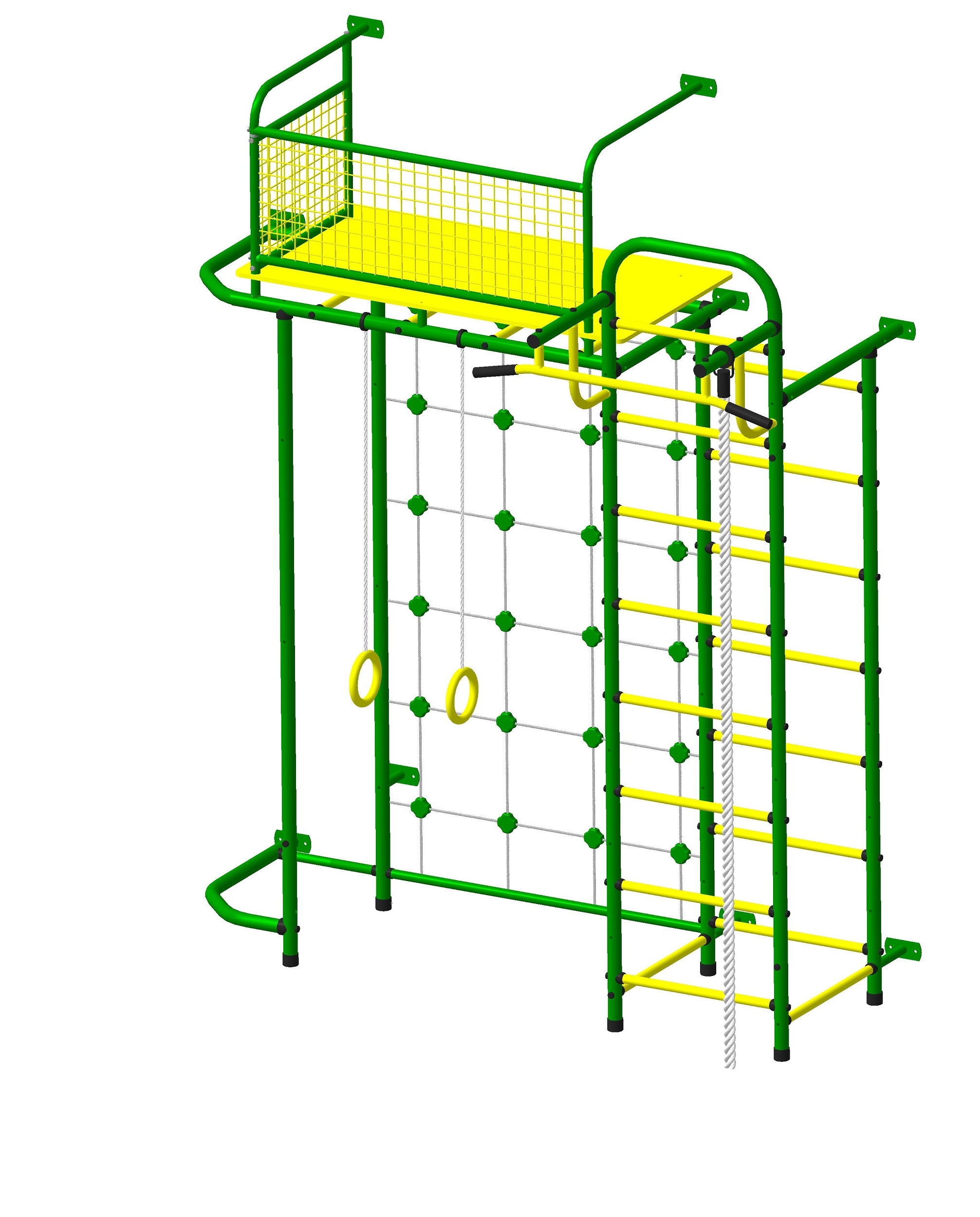 Спортивно-игровой комплекс Пионер 11ЛМ сине/жёлтый