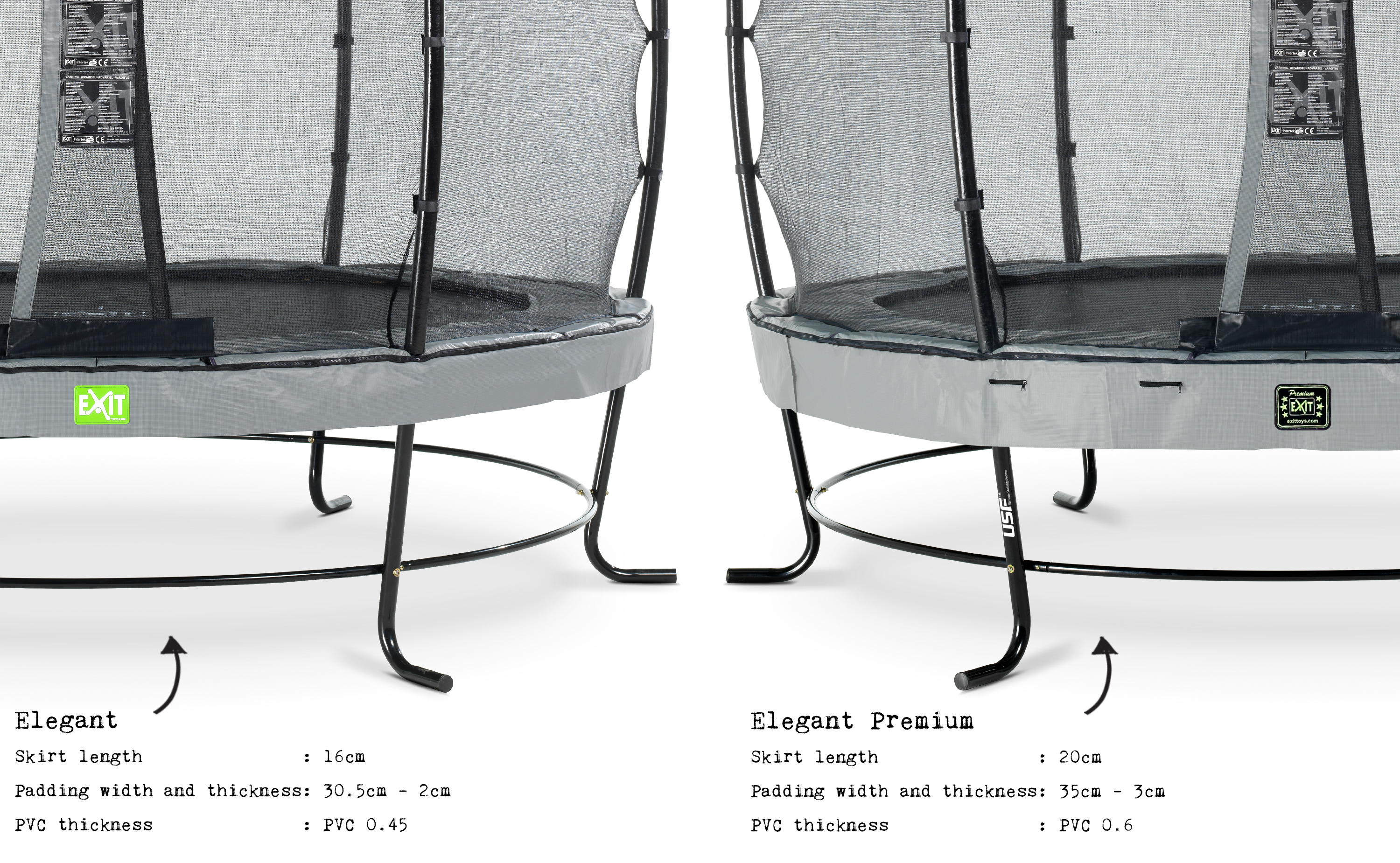 Бaтут Элeгaнт Премиум 305 cм серый