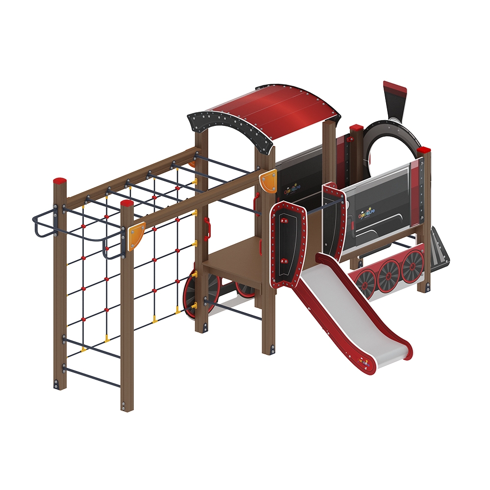 ПАРОВОЗИК (черный) детский игровой комплекс ДИК 1.03.5.04-02 (H=750)