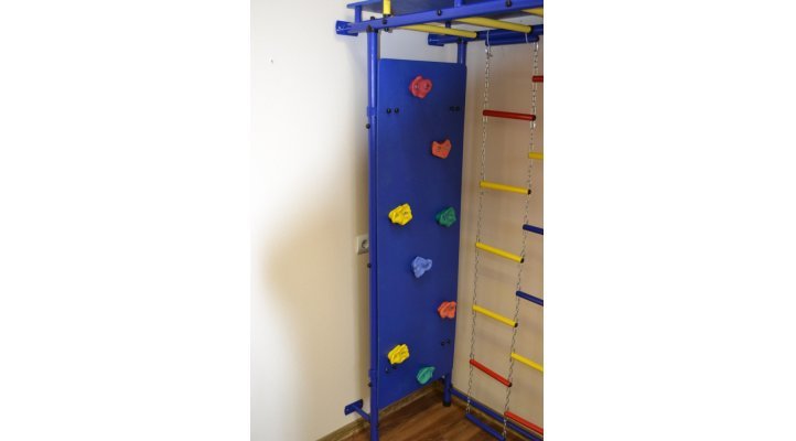 Спортивно-игровой комплекс Пионер 10Л со скалодромом сине/желтый