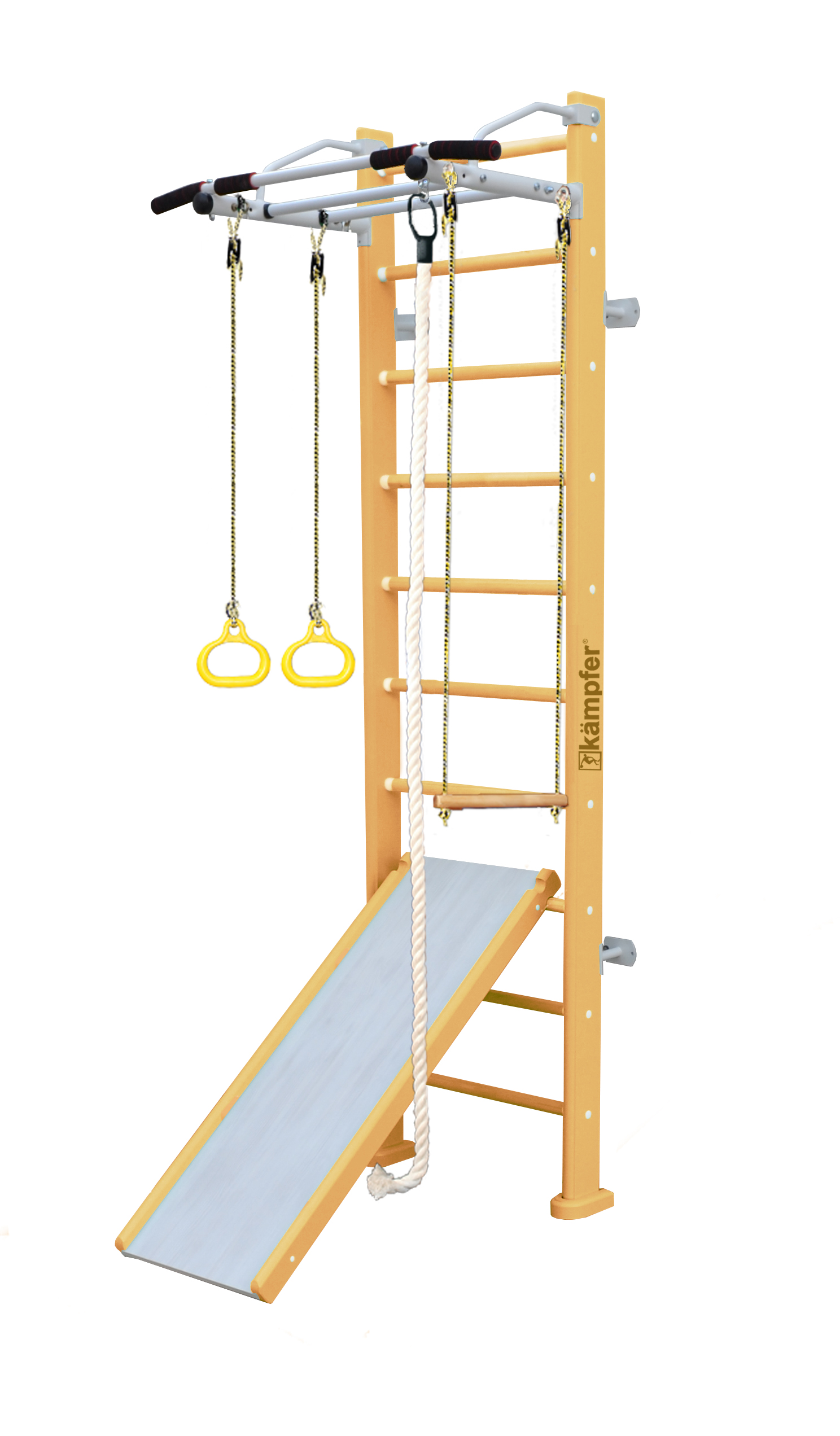 Шведская стенка Kampfer Ride Wall (№6 Жемчужный Стандарт белый турник)