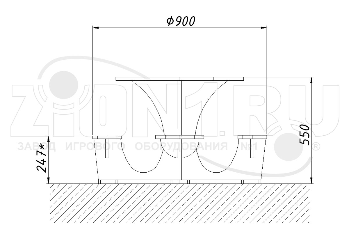 Стол шахматный детский ZION М4 СП234