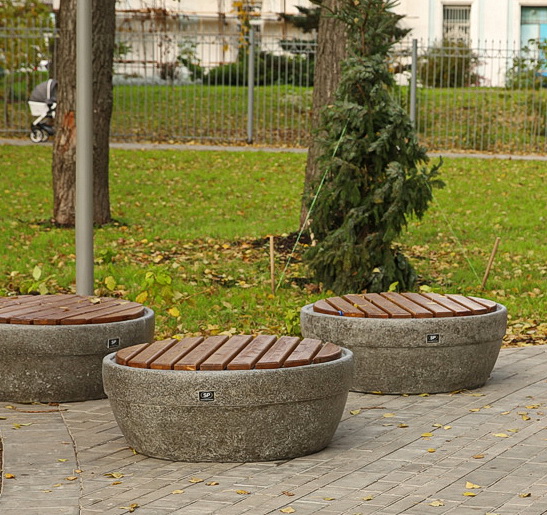 Скамья круглая из бетона С-45