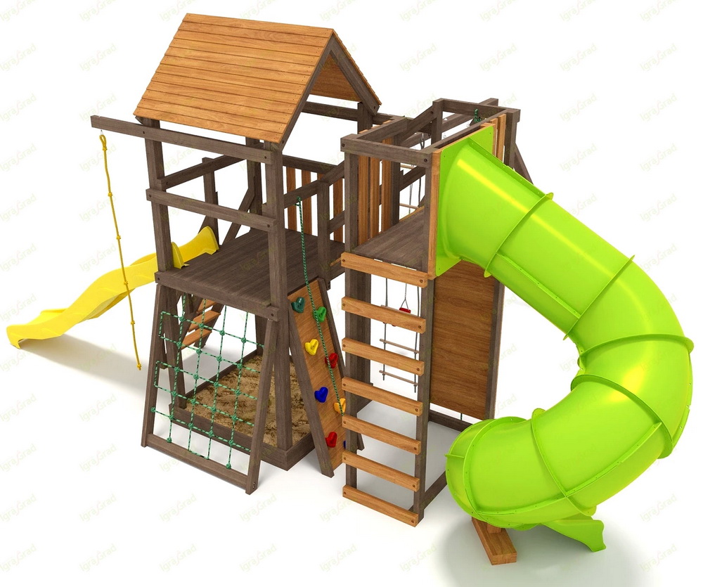 Детская площадка IgraGrad Панда Фани Gride с трубой 2,1м