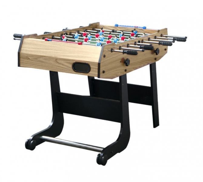 Настольный футбол (кикер) Maccabi Mini 4 ф (121 x 61 x 81 см; светлый, складной)