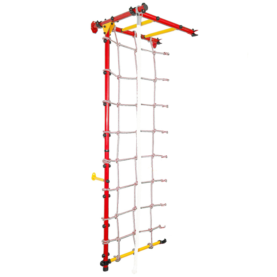 Рукоход-Лайт Юный Атлет с сеткой красный/желтый