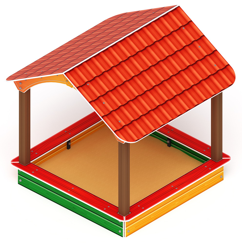 ДОМИК песочный дворик с навесом ИО 6.01.02