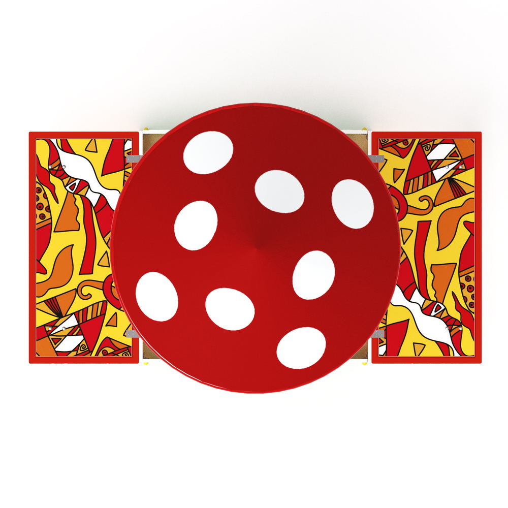 Песочница с крышкой и грибком (рыбы) ИО 5.01.10-04