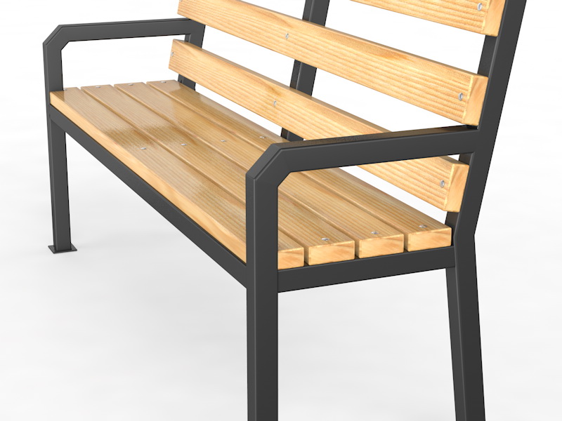 Уличная скамейка со спинкой «Дача» (14.6.600)