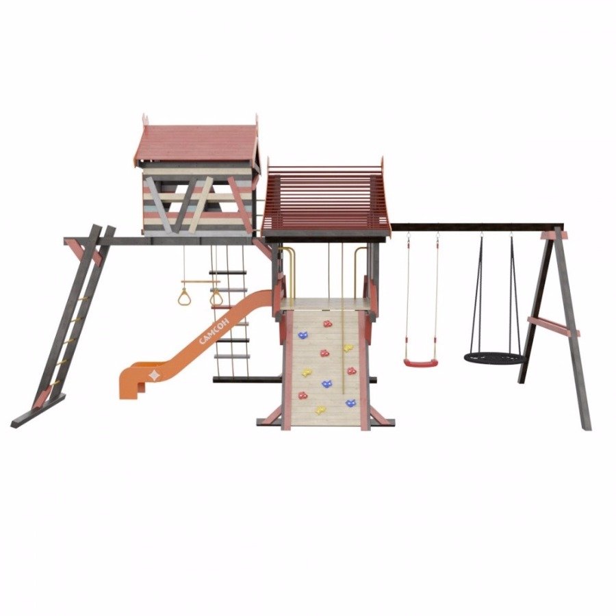 Детская игровая деревянная площадка ХИЖИНА КОРСИКА Самсон