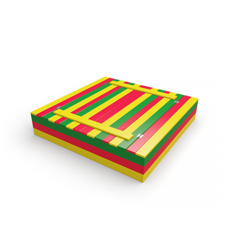 Песочница с крышкой Ладошки (цветная)