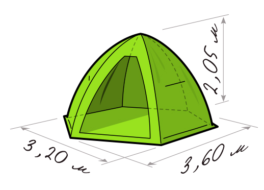 Зимняя палатка ЛОТОС 5 Баня (с полом; алюминиевый каркас)
