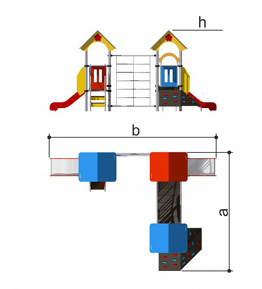 Детская площадка «Romana 104.12.00» красно-голубой