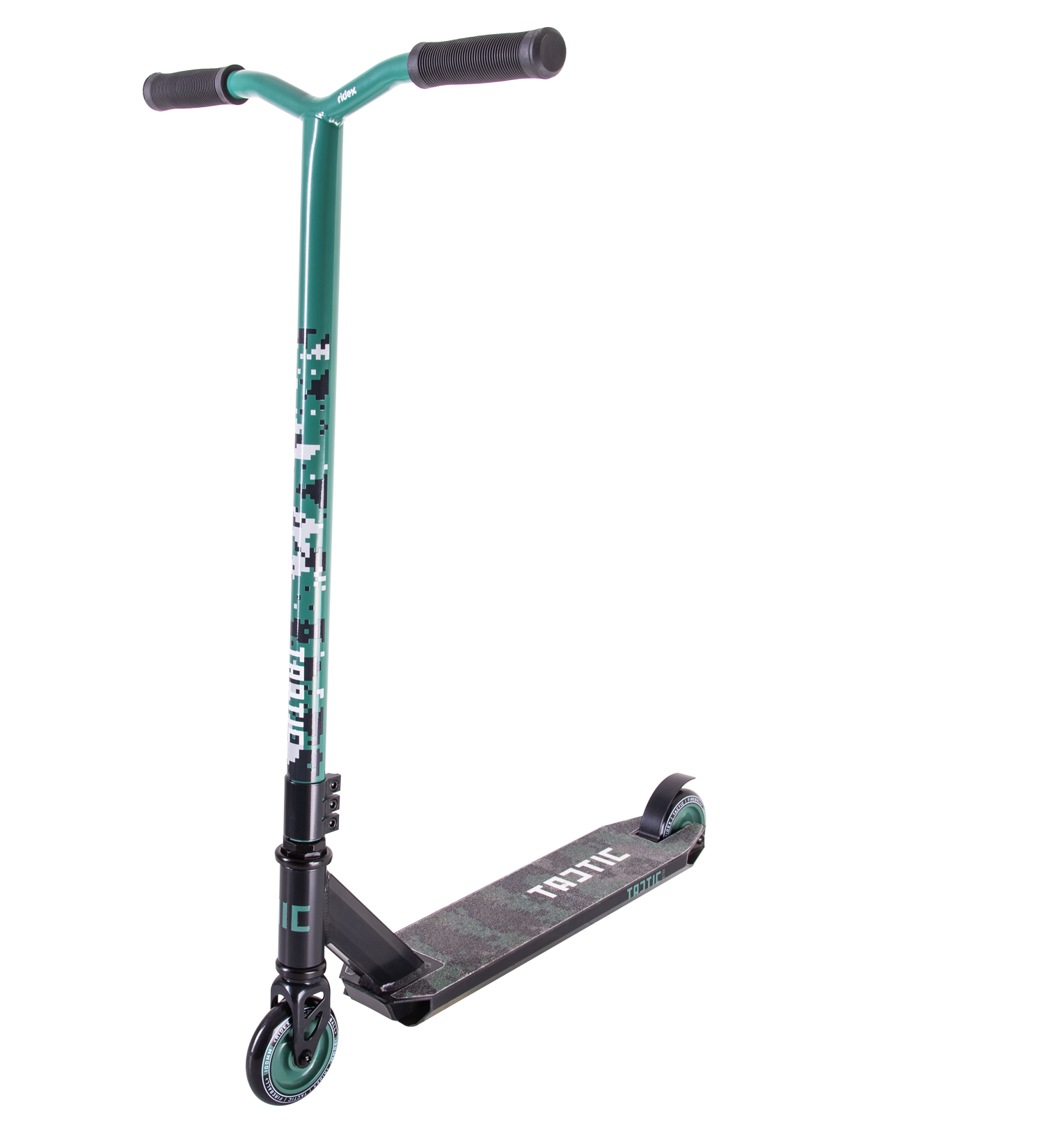 Самокат трюковый Tactic green 100 мм